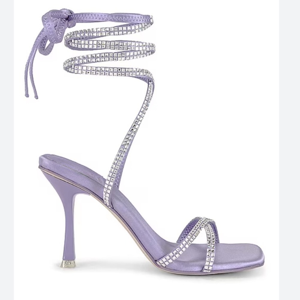 Free People Jeffrey Campbell purple glamours Rhinestone Strappy Heels 8.5 new